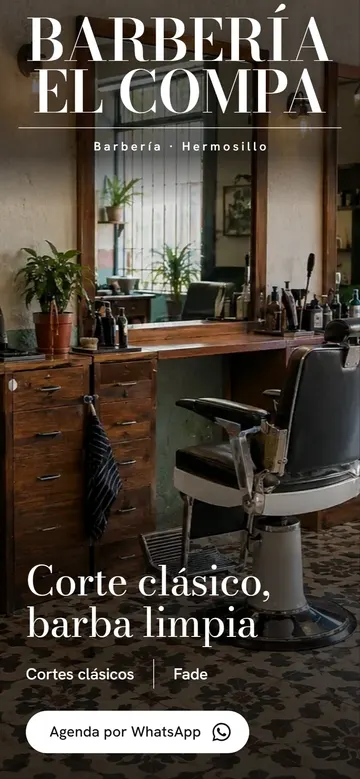 Barbería con sillas clásicas