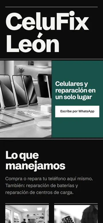 Celulares, letras grandes
