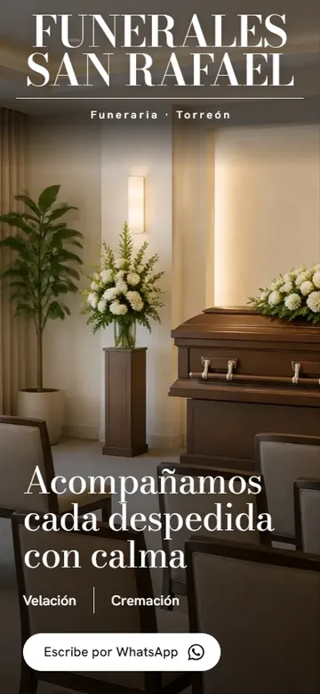 Funeraria, sala de velación con flores