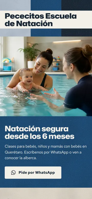 Escuela de natación, franja azul