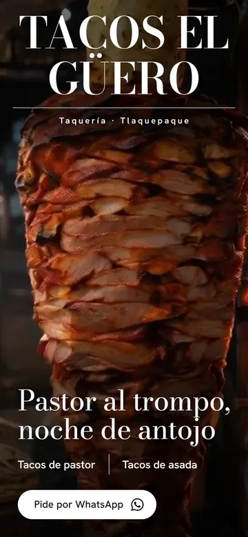 Taquería, portada oscura con el trompo
